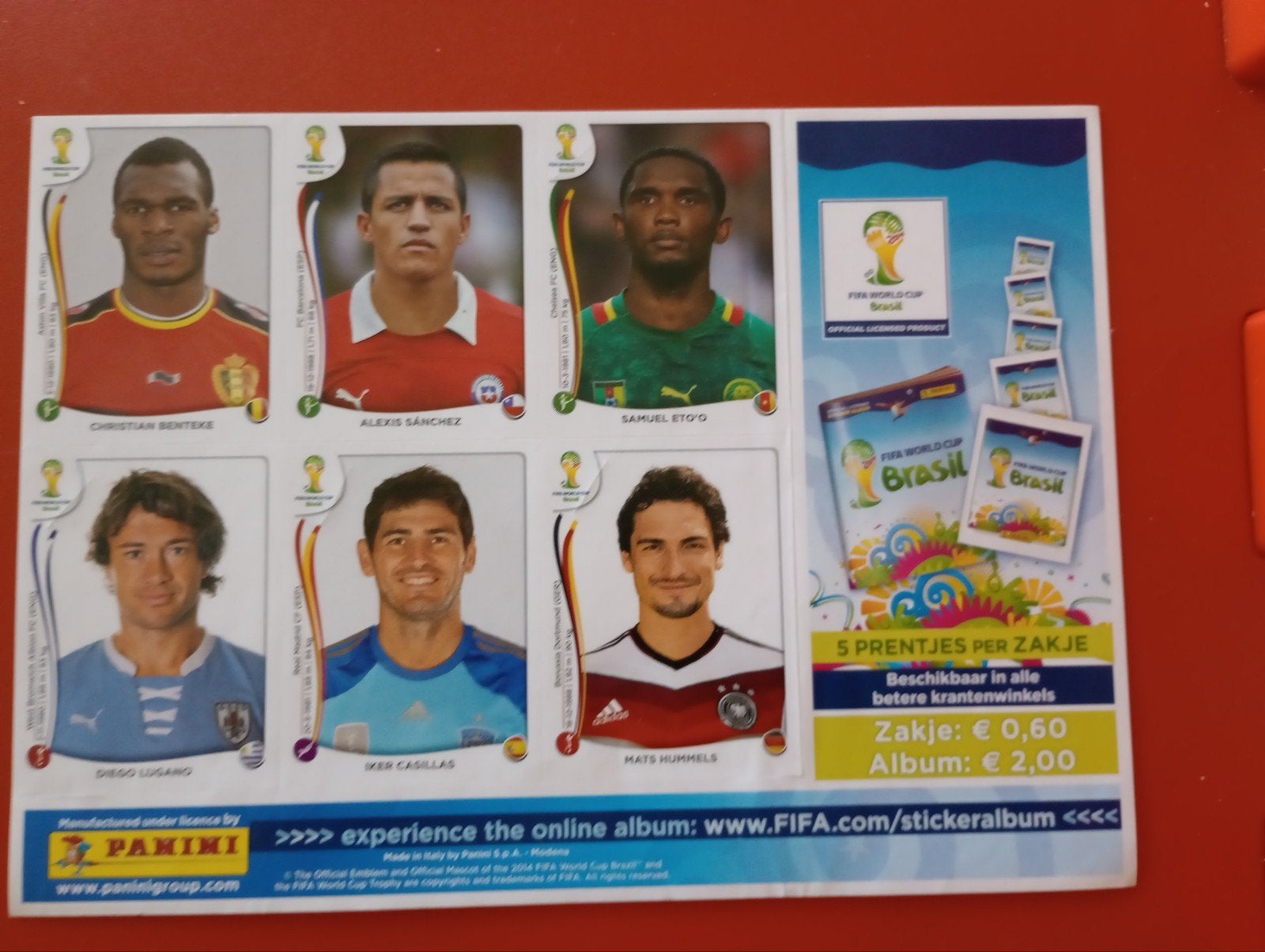 FIFA WC BRASIL 2014 Panini, Ophalen of Verzenden, Zo goed als nieuw, Sport