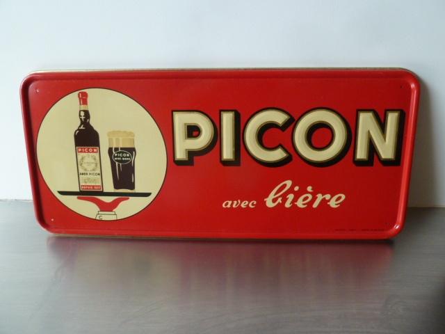 Plaque publicitaire vintage rétro café bière PICON Bière, Collections, Enlèvement ou Envoi, Panneau publicitaire