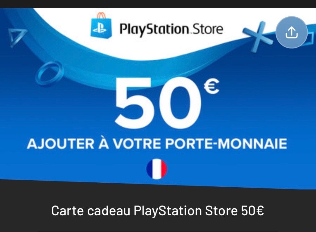 Carte cadeau PSN France 50 euros, Enlèvement, Neuf, Autres genres