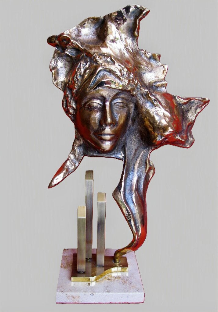 Prachtige kunstbrons met signatuur., Ophalen, Brons