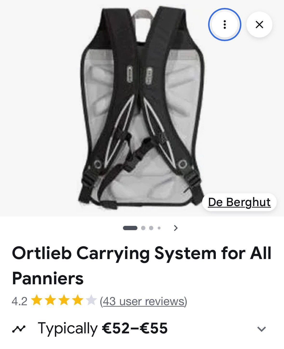 Draagsysteem voor fietszak Ortlieb, Ophalen, Zo goed als nieuw
