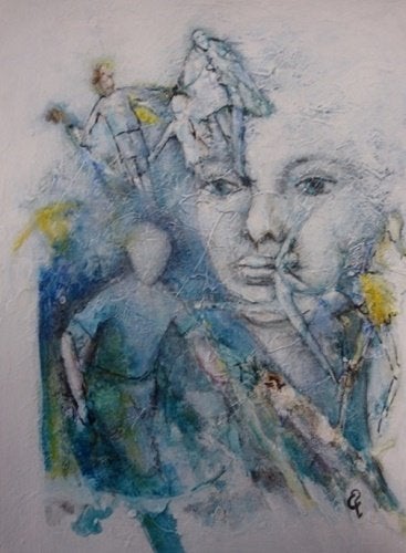 Kunsthandel Gennep - "Op Weg 1", Antiquités & Art, Art | Peinture | Moderne, Enlèvement ou Envoi, Signé, Peinture acrylique