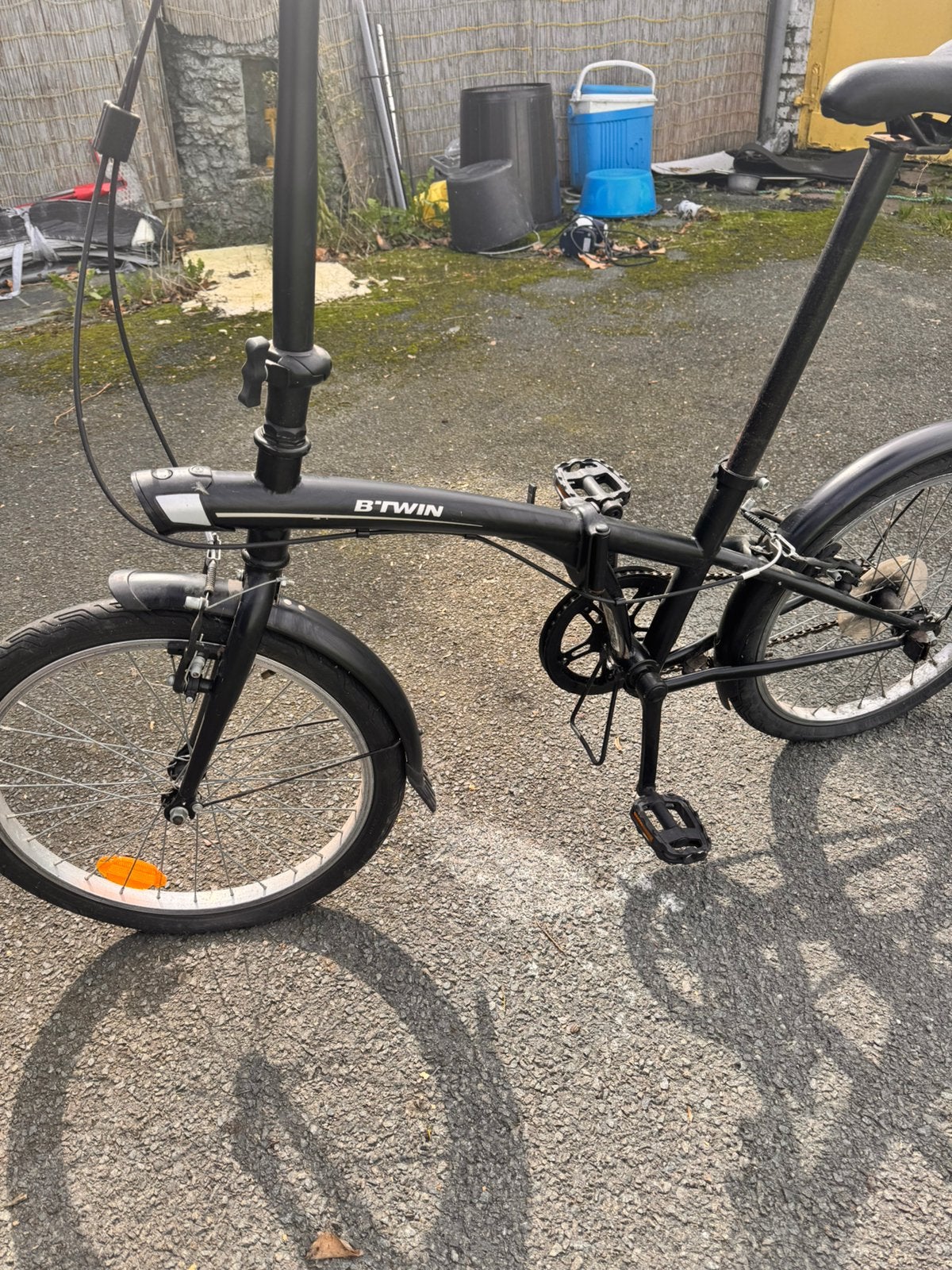 B’TWIN vouwfiets – zwarte plooifiets – goede staat, Enlèvement, Utilisé