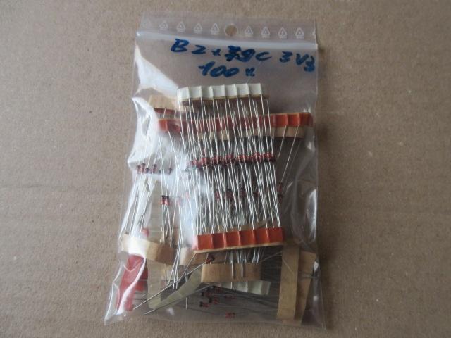 Set van 100x nieuwe 3,3v BZX79C3V3 zenerdiodes, Ophalen of Verzenden, Nieuw