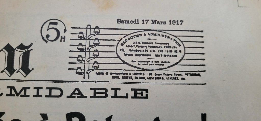 Oude krant, Ophalen, Voor 1920, Krant