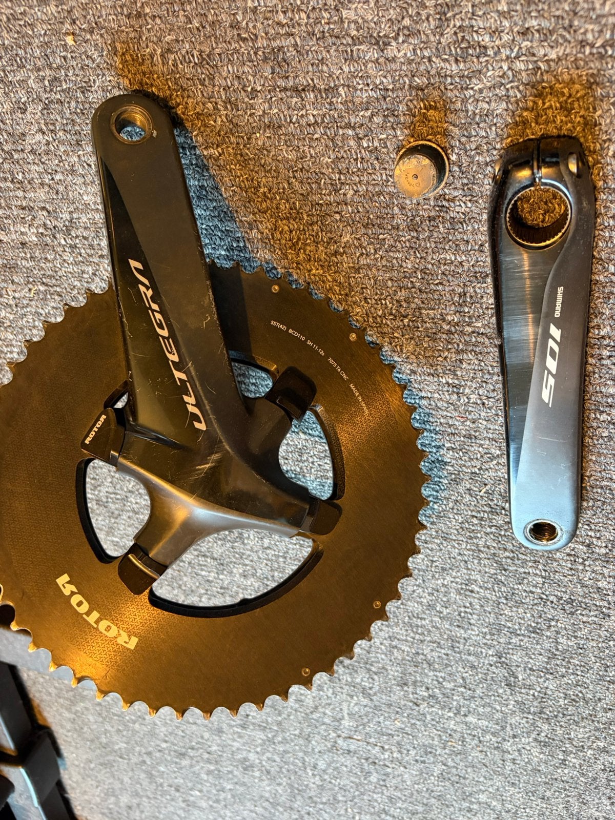 Shimano ultegra / 105 crankset, Fietsen en Brommers, Ophalen of Verzenden, Gebruikt, Racefiets, Crankstel of Pedalen