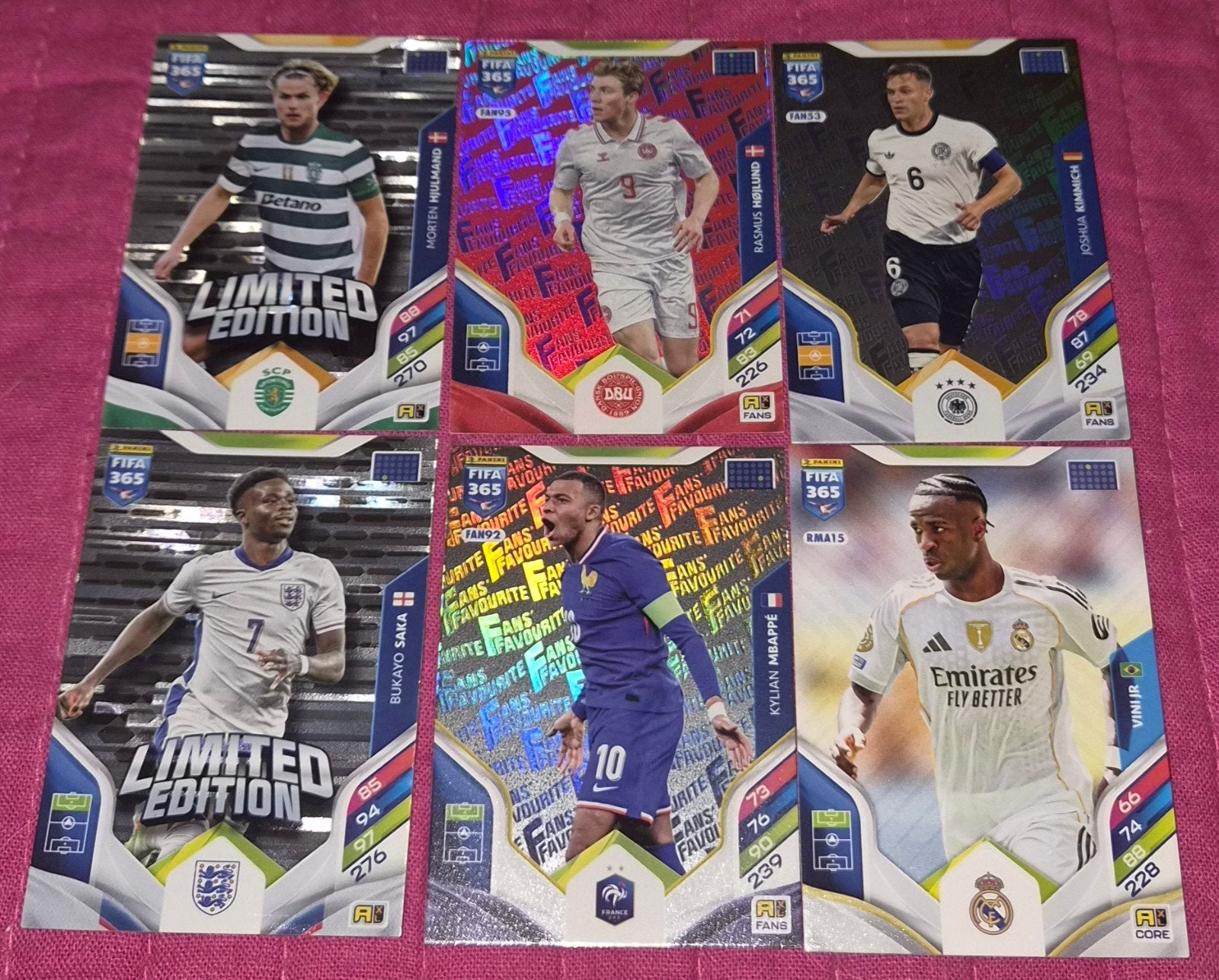 Magnifique lot de 6 cartes Adrenalyn XL Fifa 365, Envoi, Neuf, Autres types