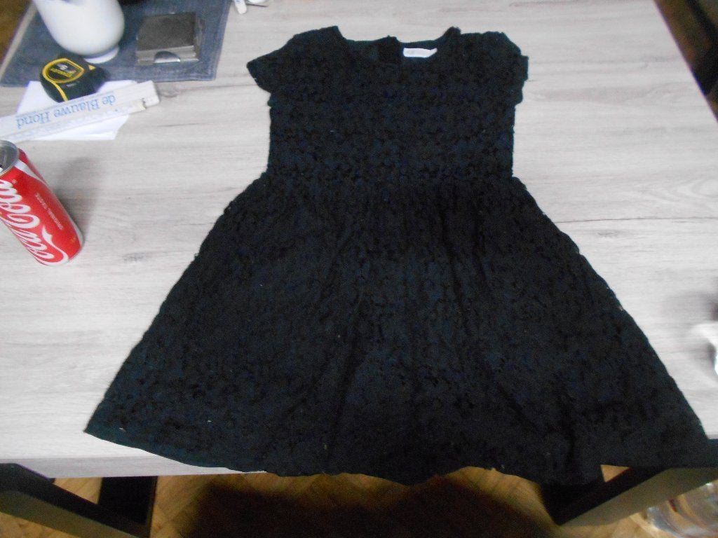 zwart kleed h&m maat 140, Meisje, H&M, Ophalen of Verzenden, Zo goed als nieuw