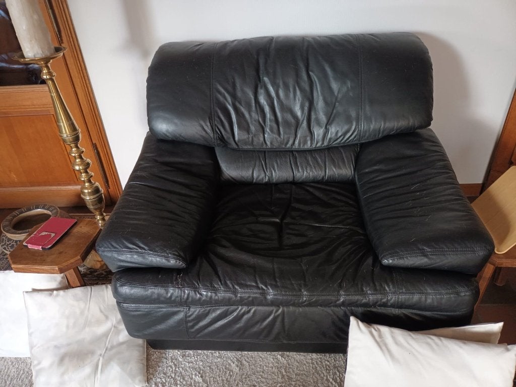 ZETEL LEER, Ophalen, Gebruikt, Hoekbank, 300 cm of meer