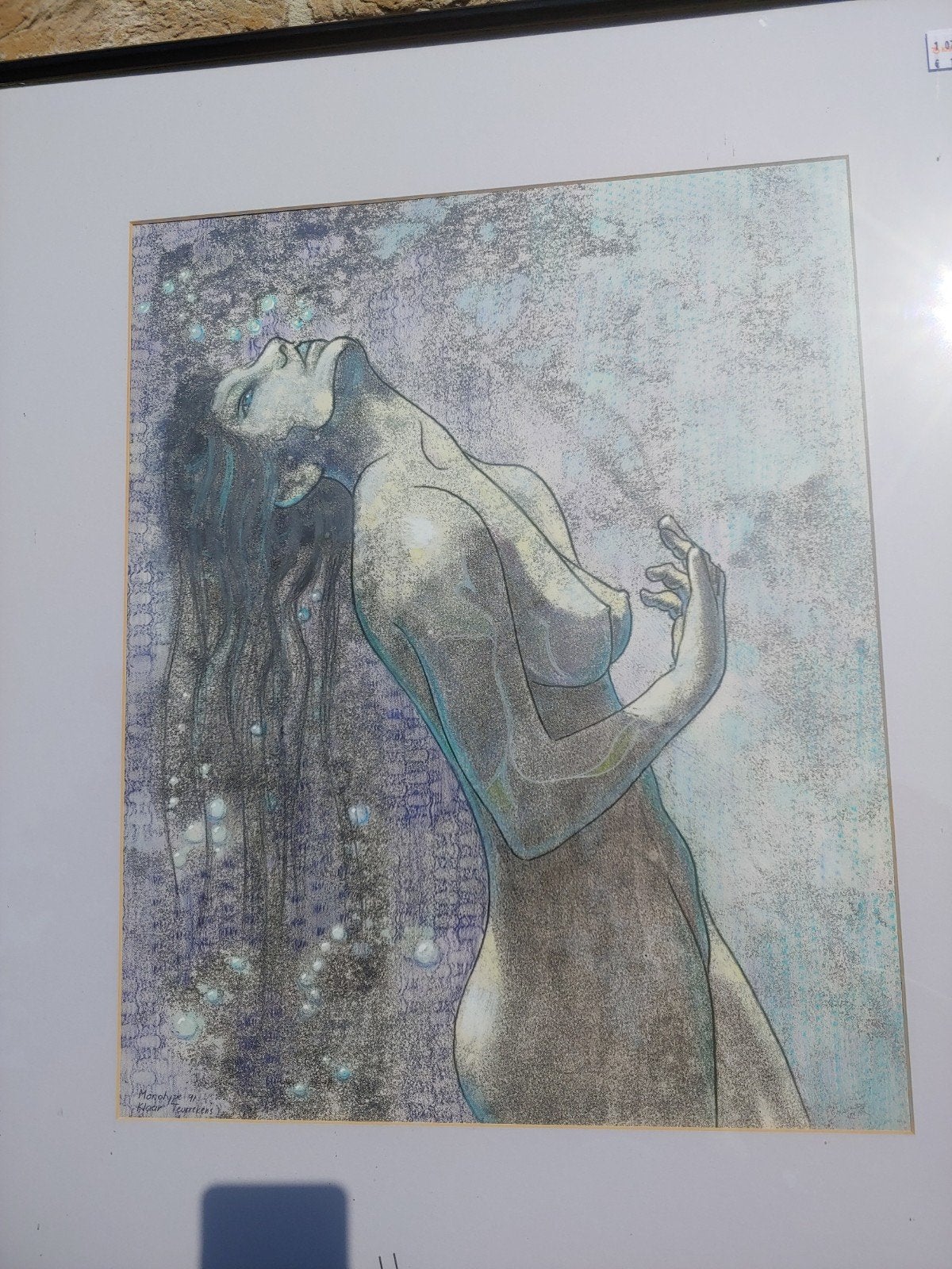 klaar teurrekens monotype uit 91. uniek exemplaar zeldzaam, Antiquités & Art, Art | Peinture | Moderne, Enlèvement, Encadré