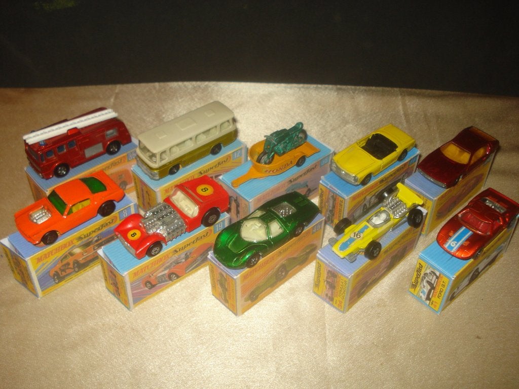 MATCHBOX Superfast Lot 15 de 10 Voitures + Boîtes Reproduite, Enlèvement ou Envoi, Comme neuf, Voiture