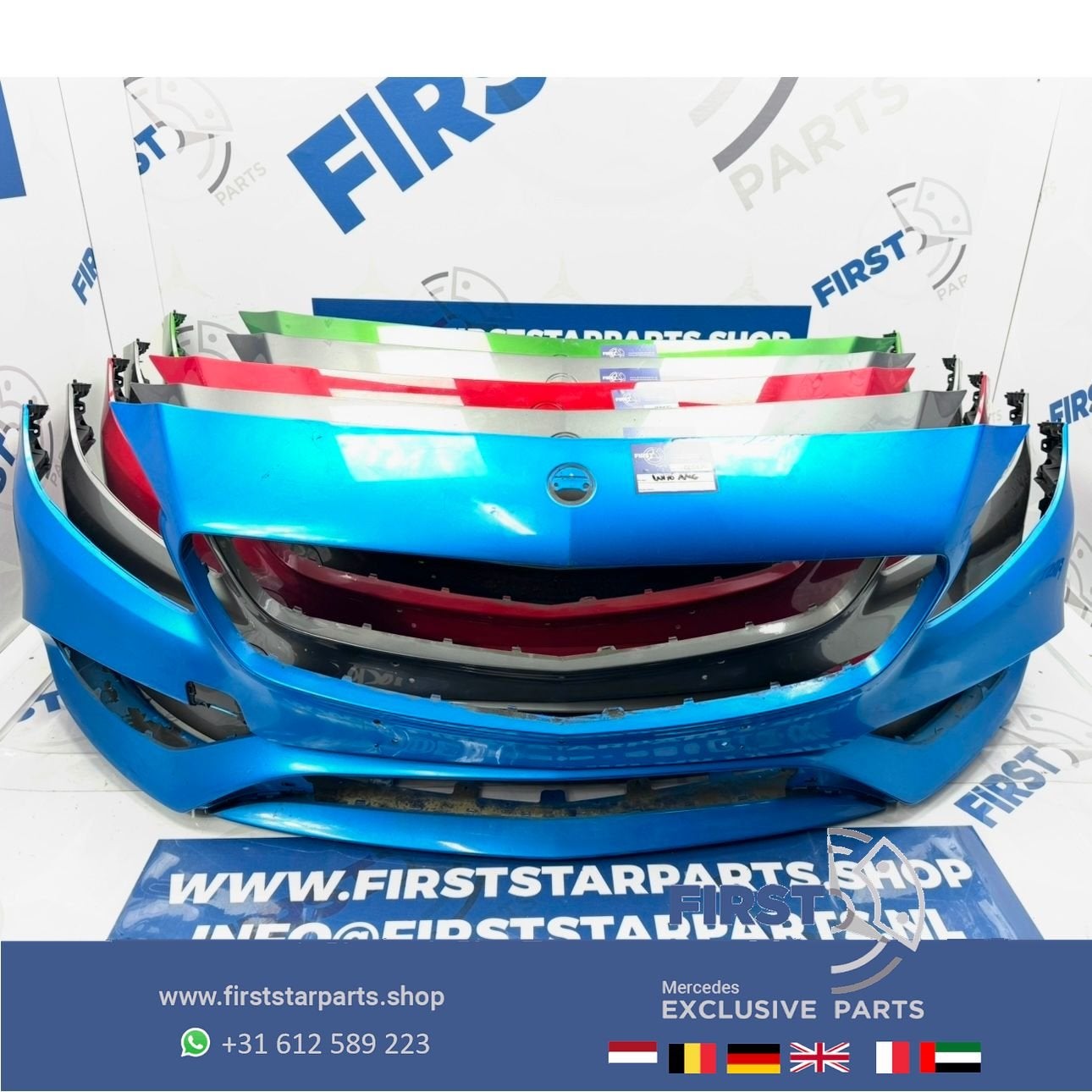 W176 A KLASSE BUMPER Facelift AMG Voorbumper 2013-2019 ROOD, Utilisé, -, Avant, -