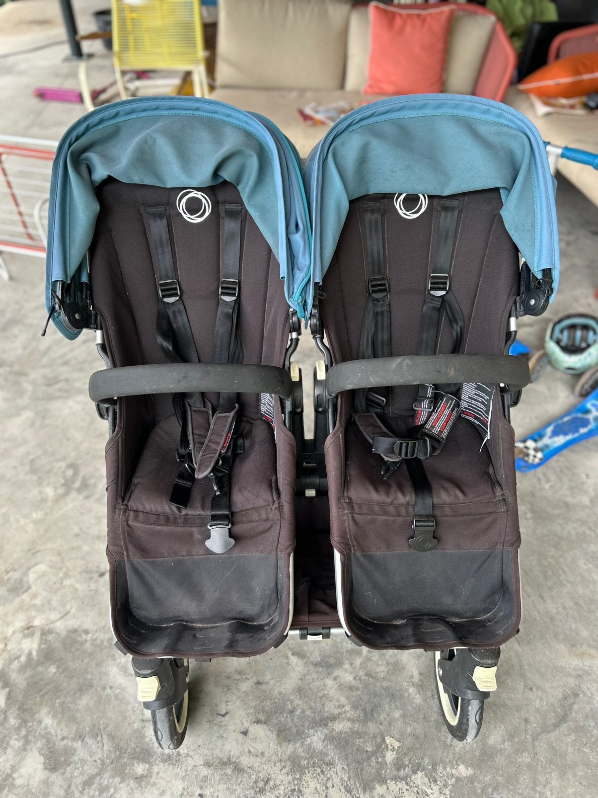 Bugaboo donkey duo blauw met zwart, Ophalen, Gebruikt, Bugaboo, Combiwagen