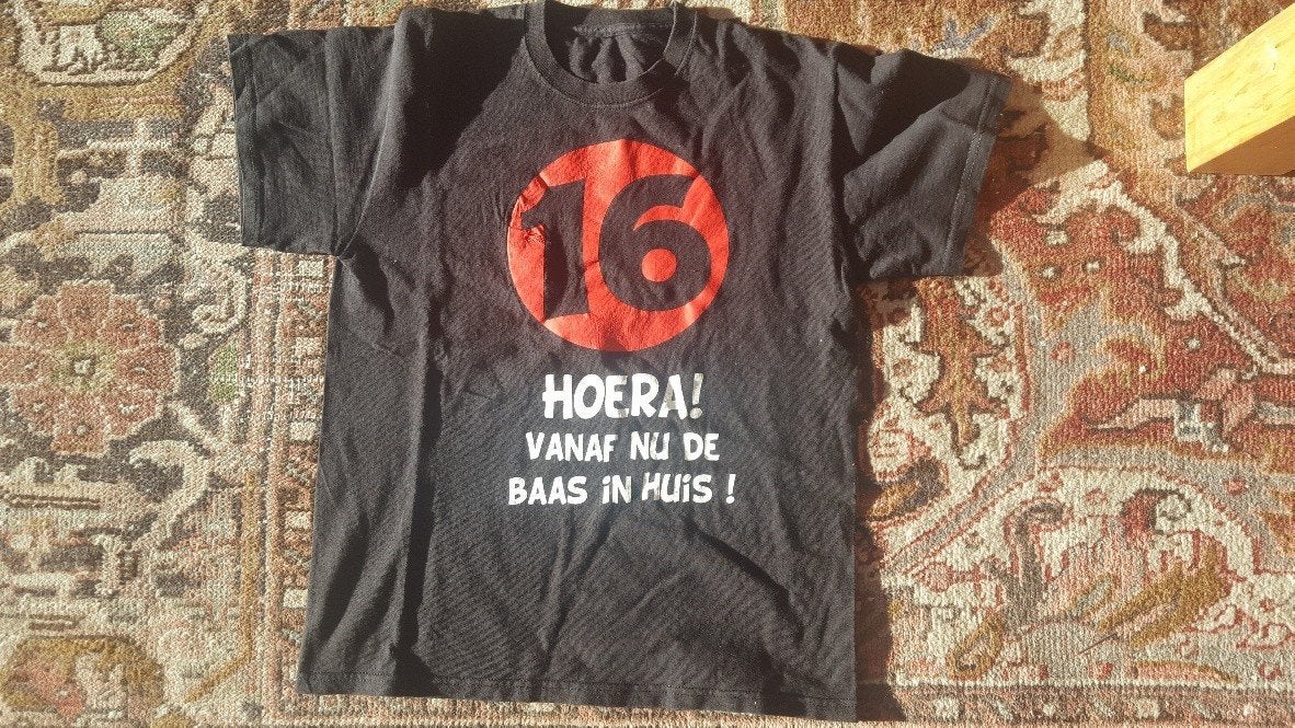 Sweet 16 setje : T-shirt, drinktas en vlaggetjes

T-shirt ma, Ophalen of Verzenden