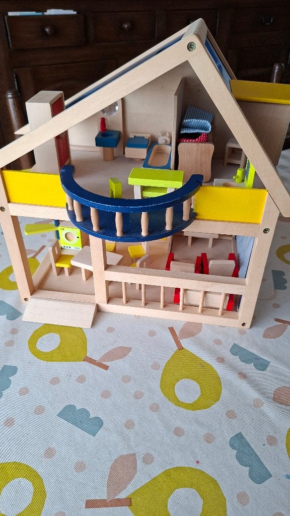 poppenhuisje hout, Ophalen