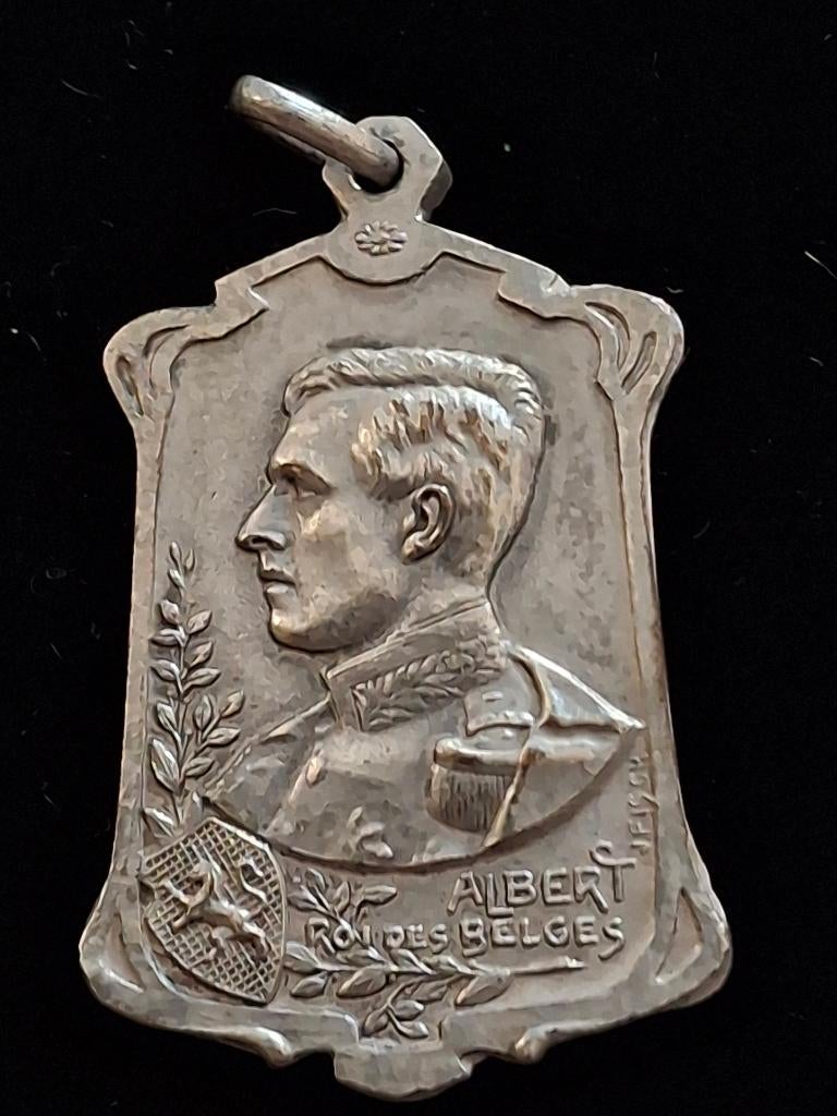 Herdenkingsmedaille Koning Albert I   - 1912, Verzamelen, Verzenden, Gebruikt, Overige typen