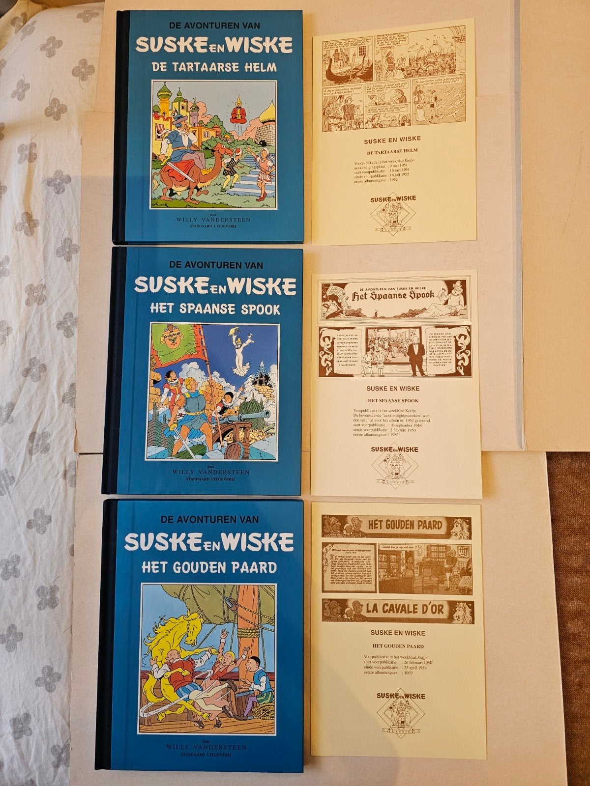 Suske en Wiske 3 Hardcovers Linnenrug met Infokaart, Boeken, Willy Vandersteen, Ophalen of Verzenden, Zo goed als nieuw, Meerdere stripboeken
