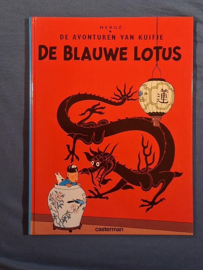 Kuifje 4: de blauwe lotus (HC), Eén stripboek, Ophalen of Verzenden, Gelezen