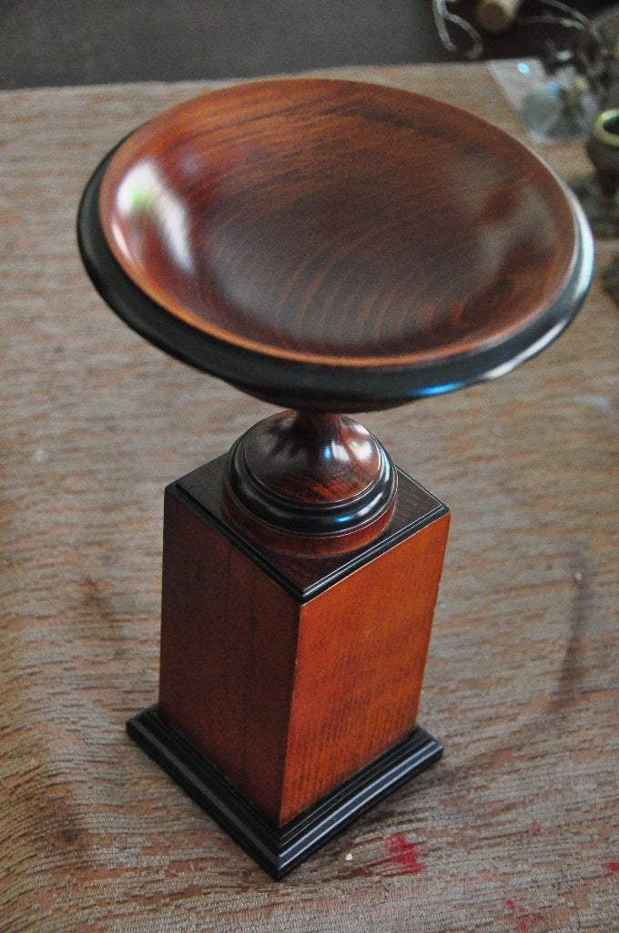 Houten Tazza - vide poche - pronkschaal, Ophalen of Verzenden