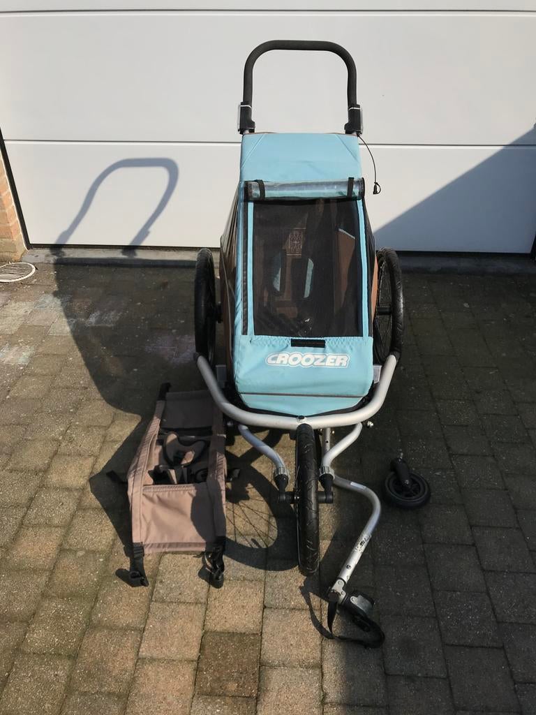 Croozer kid for 1 fietskar VERING ledverlichting hangmatje, Ophalen, Opvouwbaar, Zo goed als nieuw, Kinderkar