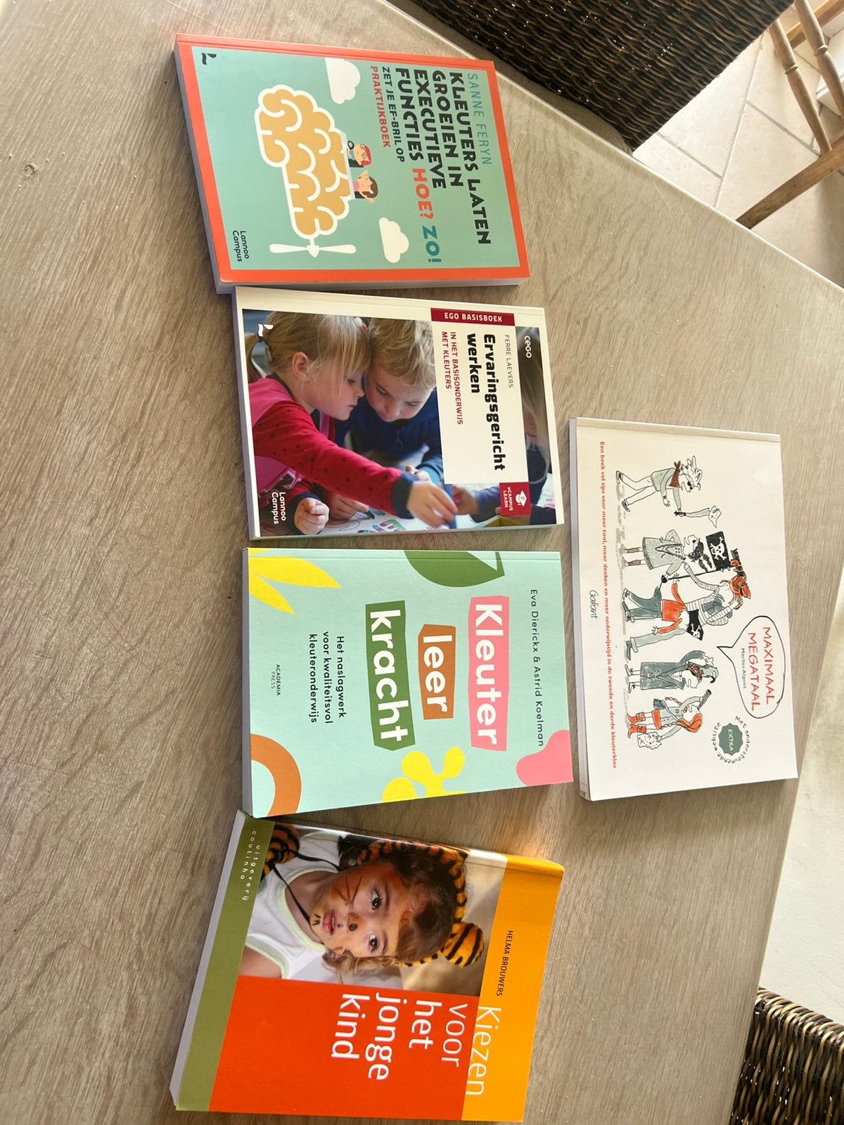 Boeken voor studie kleuterjuf, Ophalen