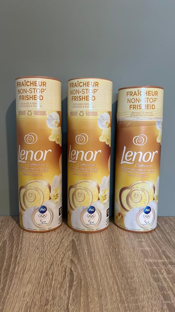 Nieuw: Wasparels Lenor amber&orchidee 2x235g (&1 3/4 gratis), Ophalen, Zo goed als nieuw