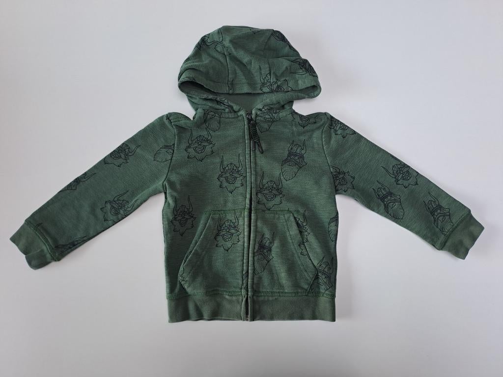 Mt 104 Groene hoodie met rits Wickie, Kinderen en Baby's, Kinderkleding | Maat 104, Gebruikt, Trui of Vest, Ophalen of Verzenden