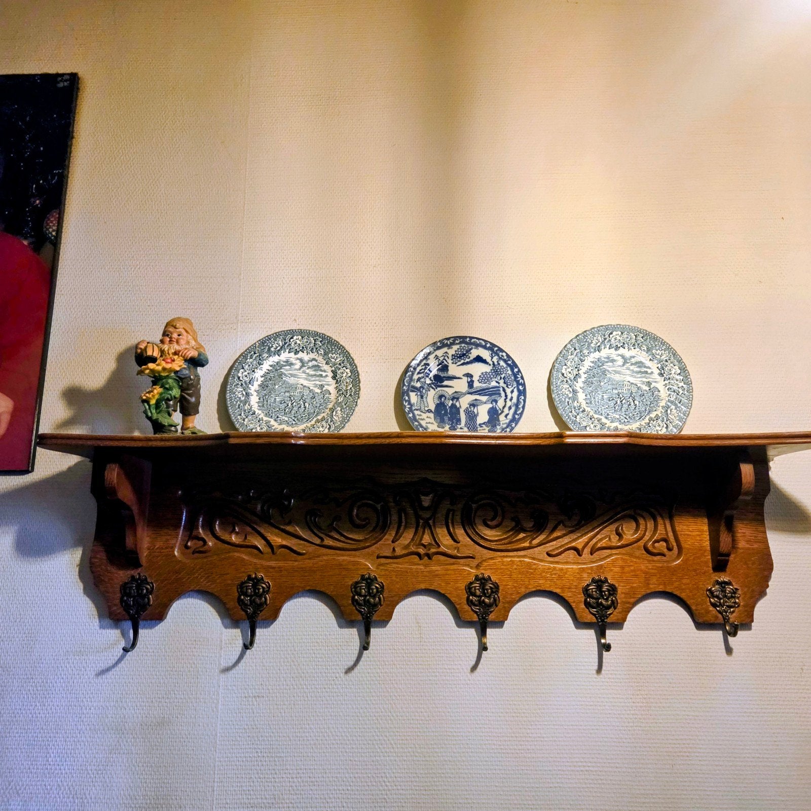 Houten muurkapstok 1m (Gent), Huis en Inrichting, Ophalen, Wandkapstok