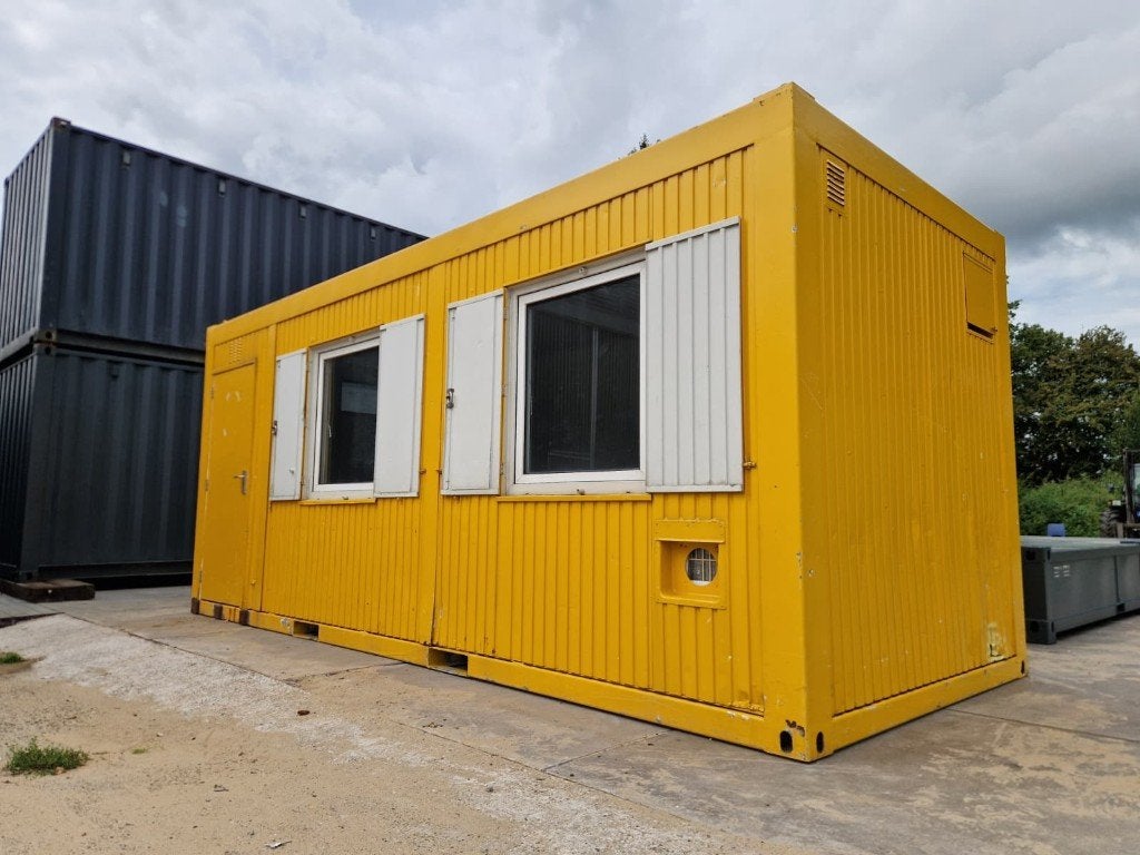 Gebruikte 6x3m kantoorunit / bouwkeet / schaftkeet / bureel, Enlèvement ou Envoi, Utilisé, Autres types