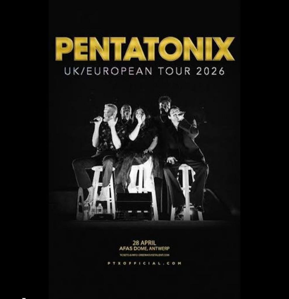 Pentatonix-concert 28/04/2026 in Antwerpen, Tickets en Kaartjes