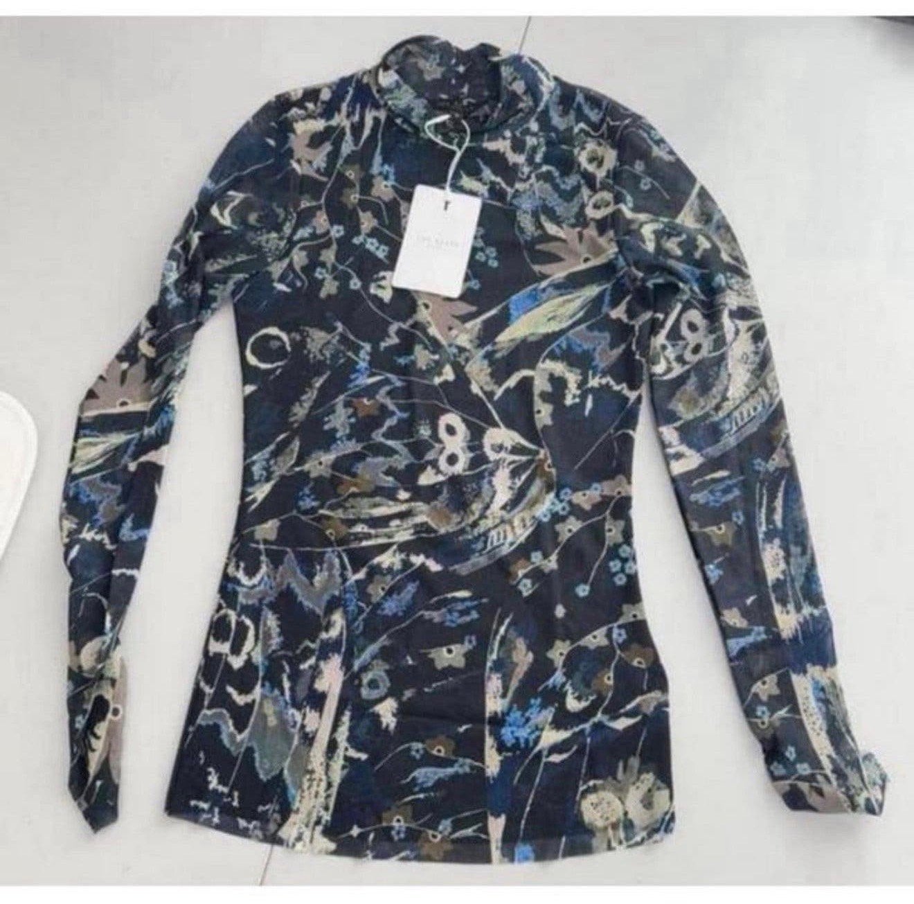 Haut de chemise à col roulé imprimé jersey Ted Baker Rechel, Neuf, Enlèvement ou Envoi, Taille 36 (S), Manches longues
