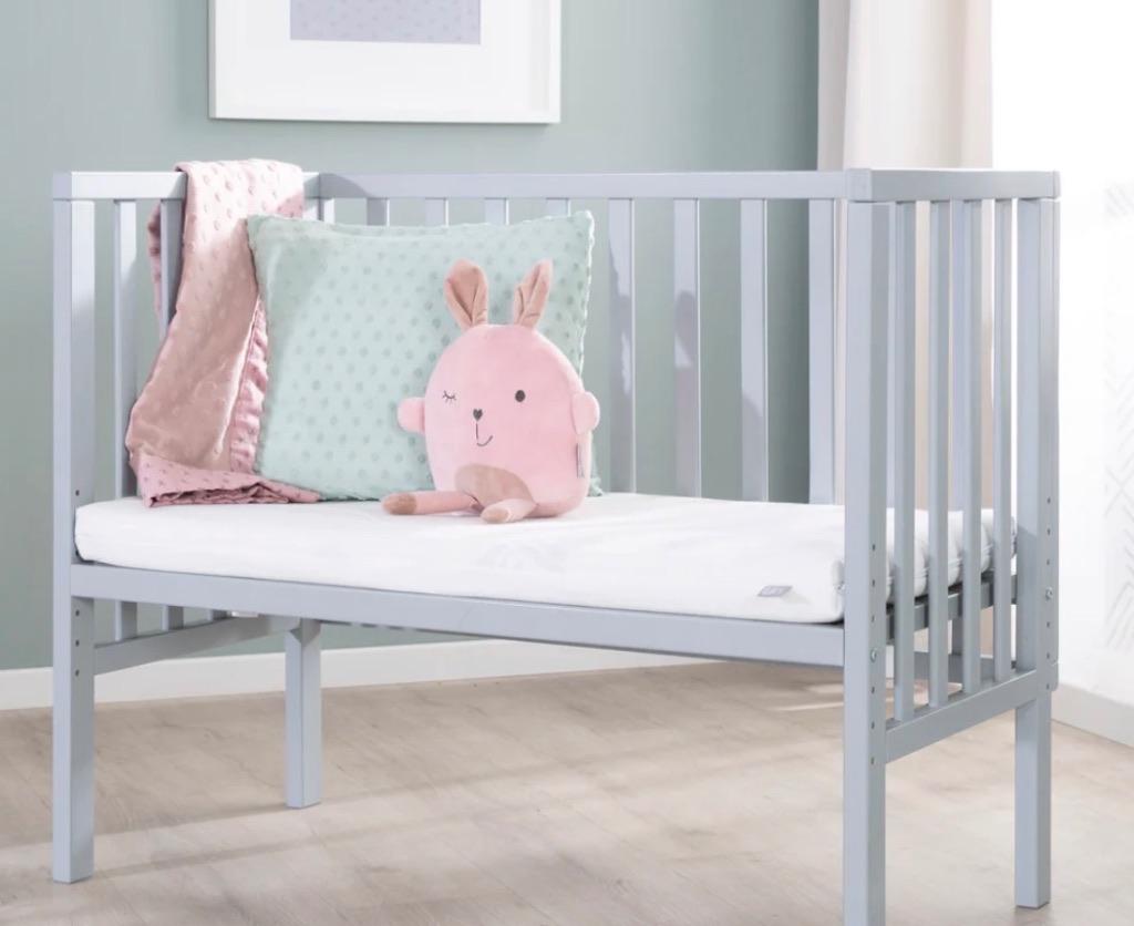 Roba 2in1 co-sleeper en kinderbankje (45 x 90 cm) taupe, Ophalen, Nieuw, 190 cm of minder, Overige kleuren