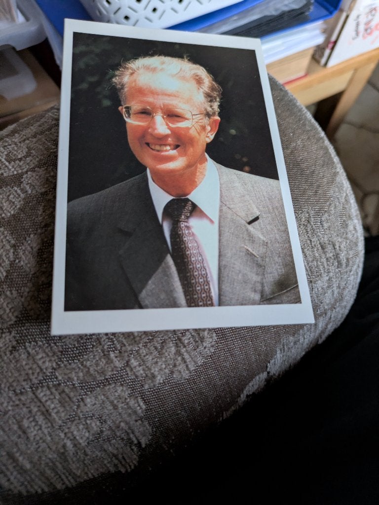 K.Boudewijn bidprentje, Verzamelen, Koningshuis en Royalty, Ophalen of Verzenden, Zo goed als nieuw, Kaart, Foto of Prent