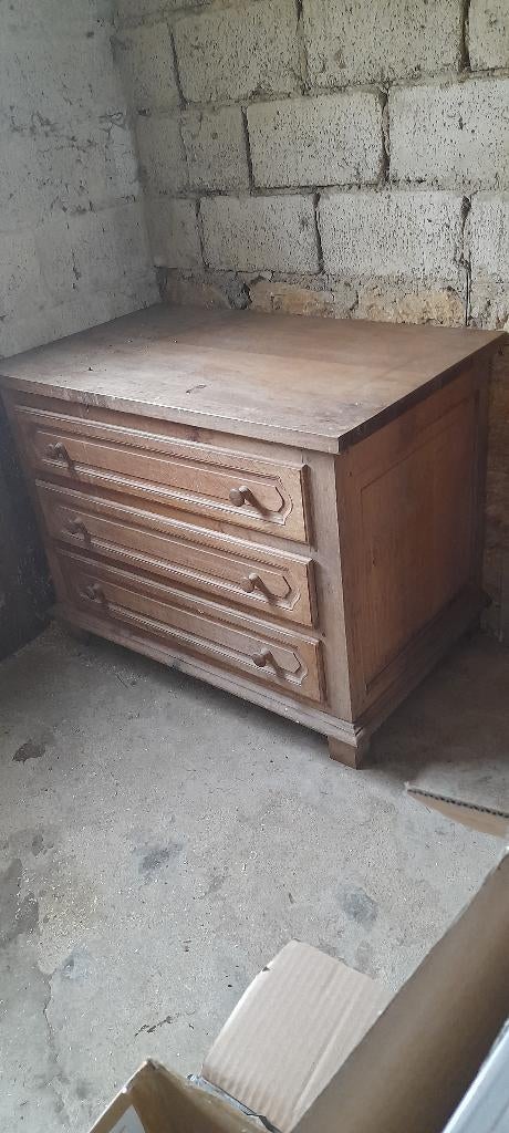 commode 3 tirroirs en chêne, Maison & Meubles, 3 ou 4 tiroirs, Moins de 100 cm, 100 à 150 cm, Enlèvement