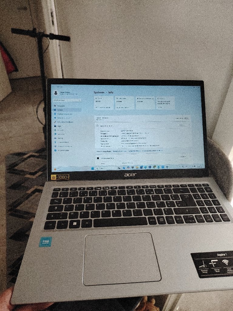 Acer laptop, Computers en Software, 15 inch, Minder dan 2 Ghz, Ophalen of Verzenden, Zo goed als nieuw