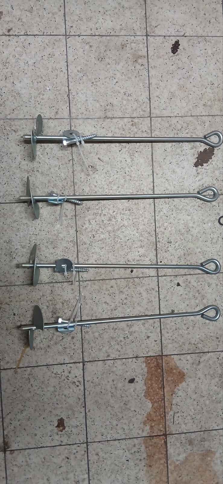 4 Grondankers voor schommel of houten huisje, Tuin en Terras, Grasmaaiers, Ophalen