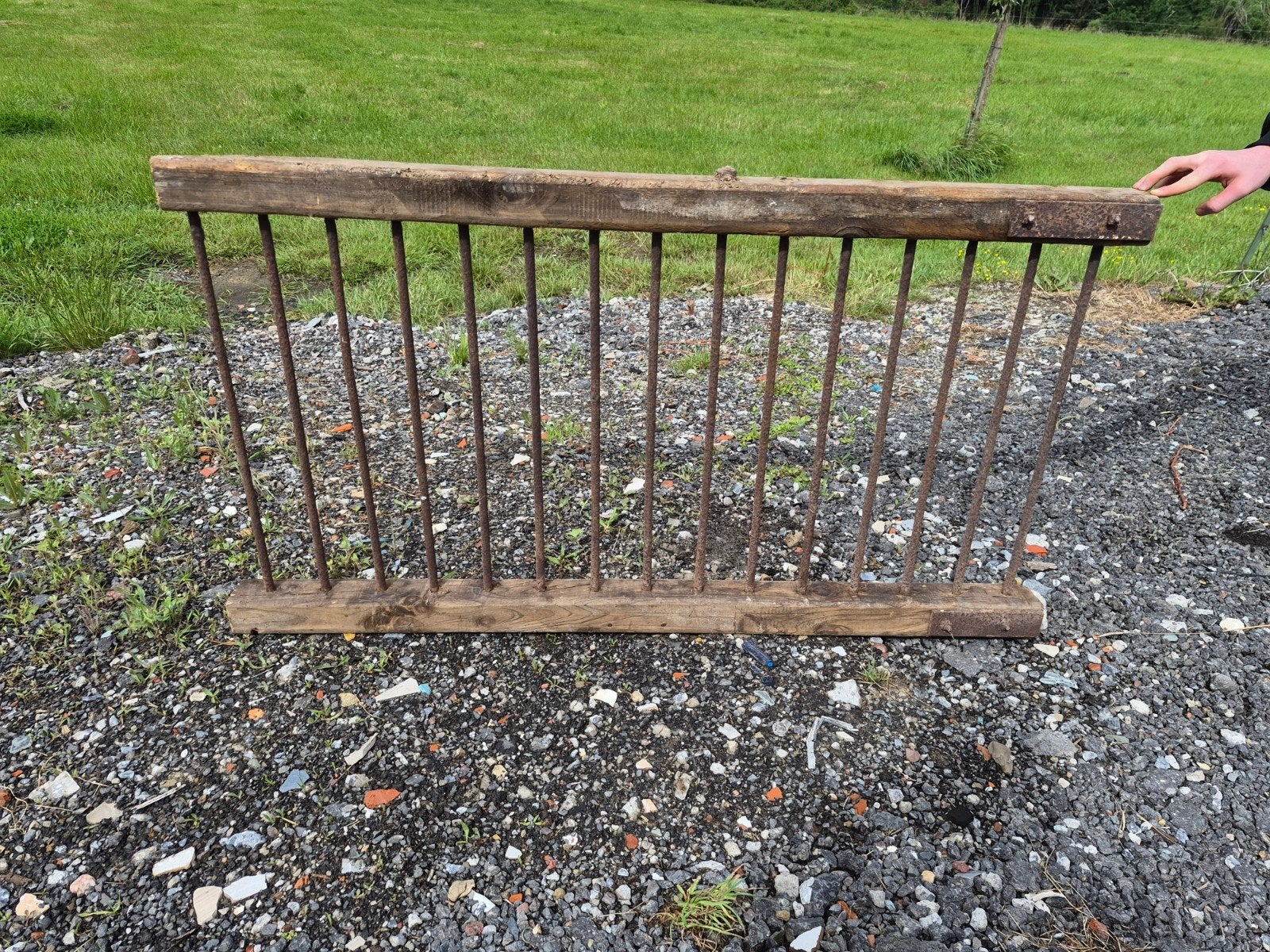 Oud houten en ijzeren rek, Tuin en Terras, Tuinhekken en Hekwerk, Ophalen, Hout