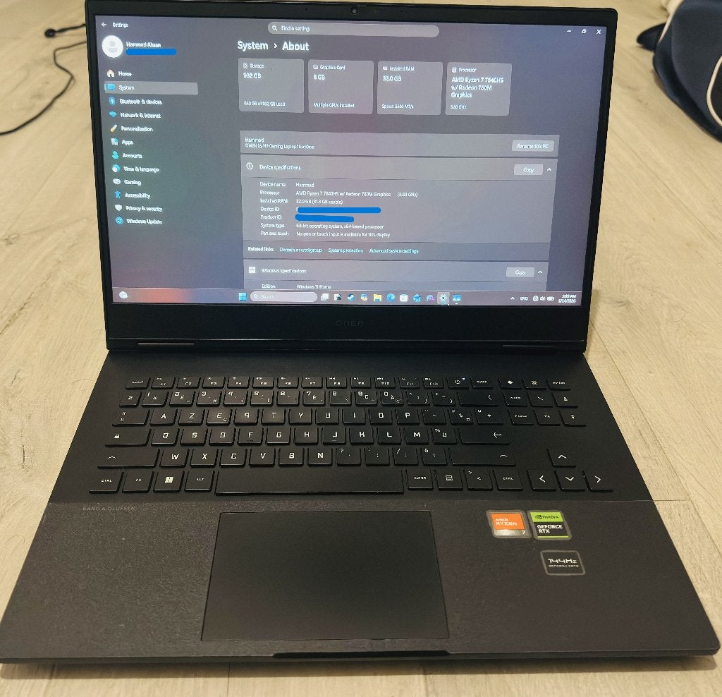 HP Omen 16 Laptop - RTX 4060, Ryzen 7, 32GB RAM, 1TB Pro SSD, Computers en Software, Windows Laptops, Ophalen, Hp, Met videokaart