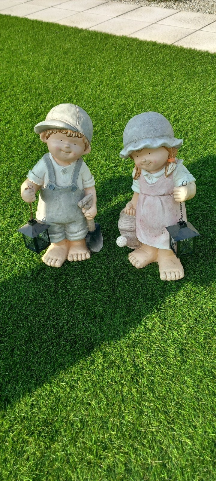 Couple d'enfants de 45 cm de haut, Jardin & Terrasse, Statues de jardin, Enlèvement