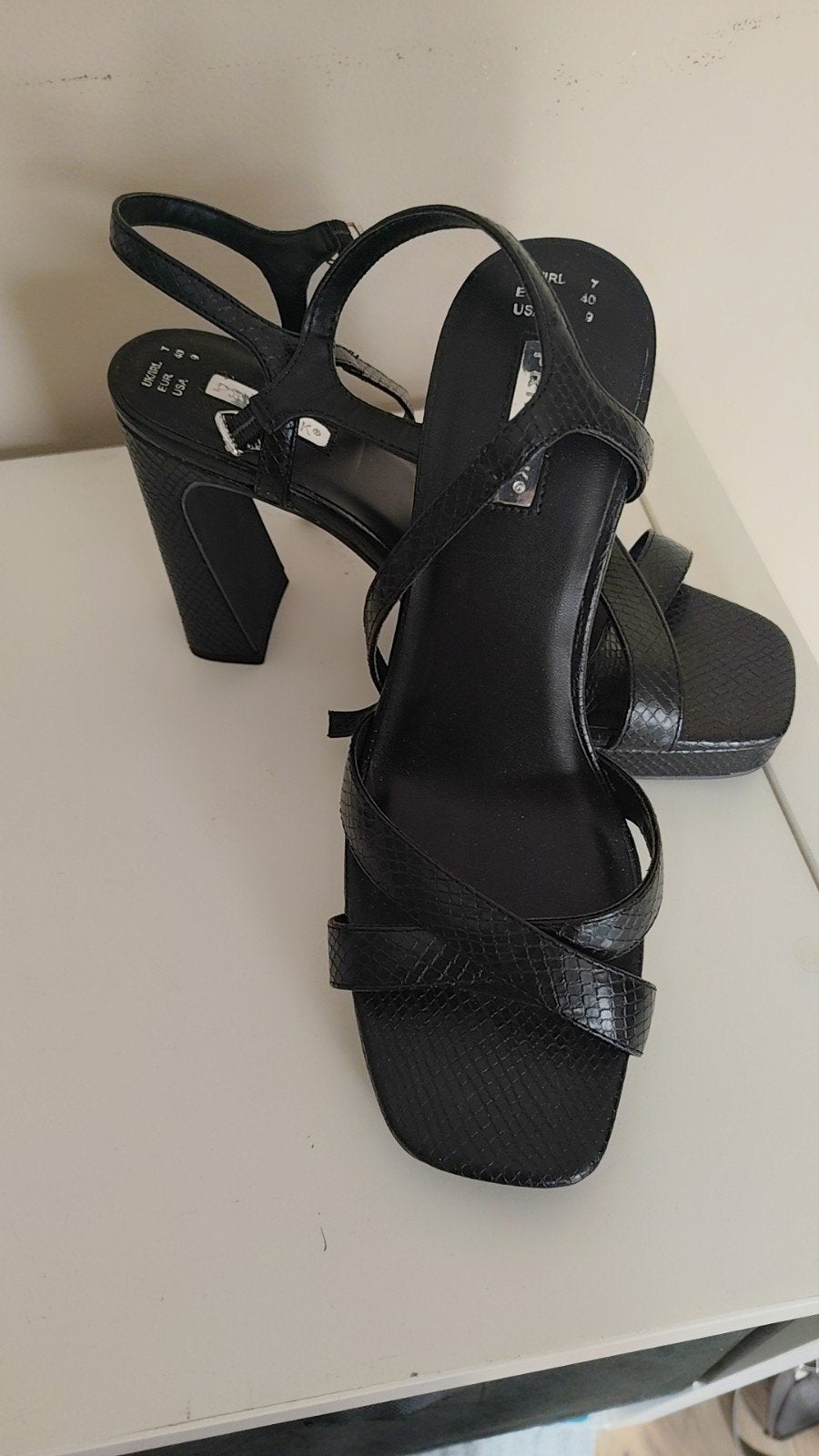 sandales à talons, Neuf, Enlèvement, Chaussures de danse, Noir