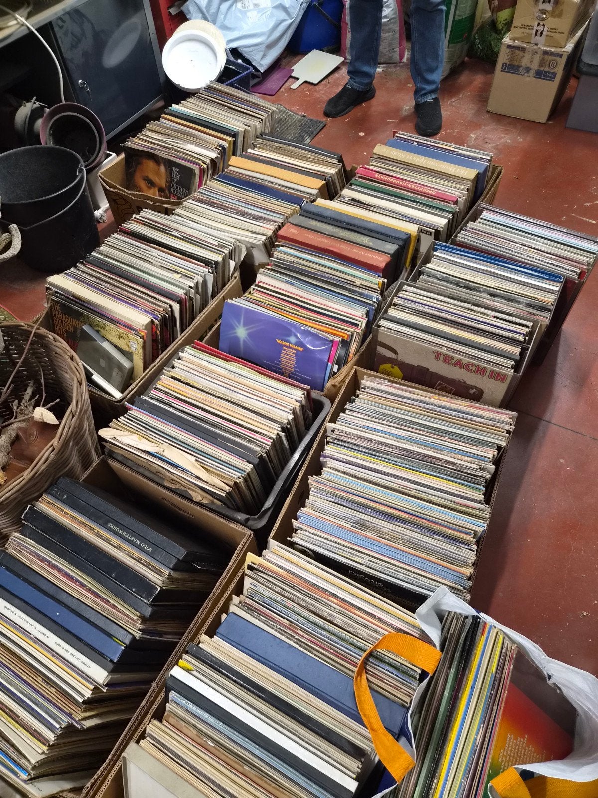 1300 LP's met 5 platen koffers, Ophalen, LP