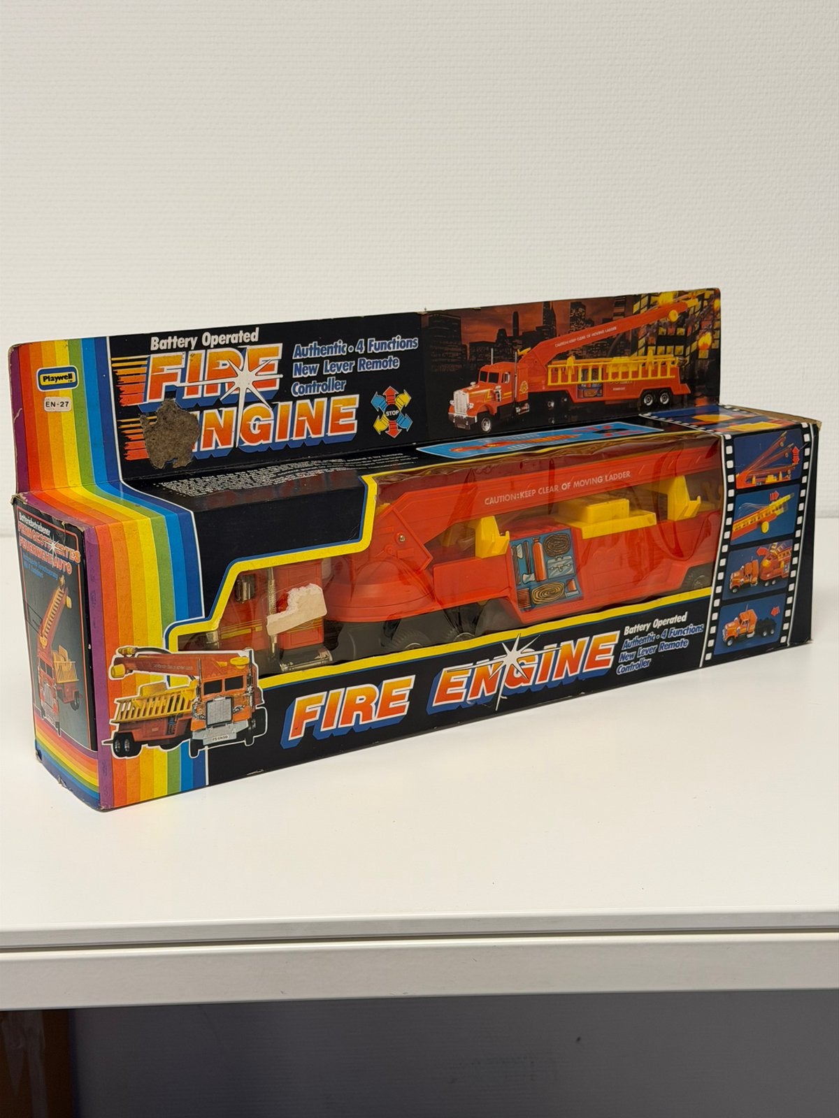 Vintage retro Playwell Brandweerauto Jaren 80 1980 Nieuw, Verzamelen, Ophalen of Verzenden, Nieuw
