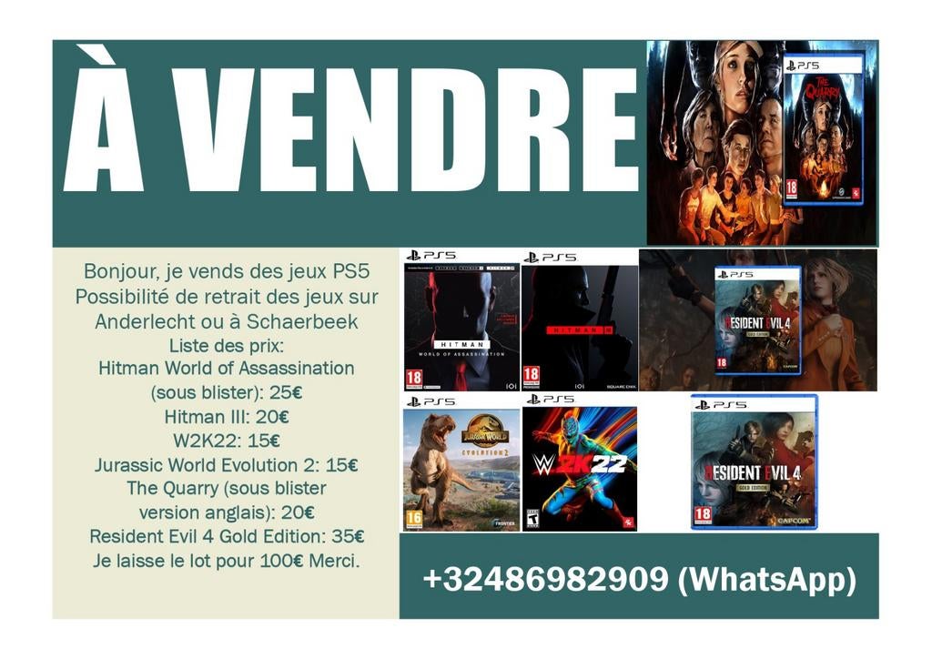 Jeux Ps5 à vendre, Ophalen, Zo goed als nieuw