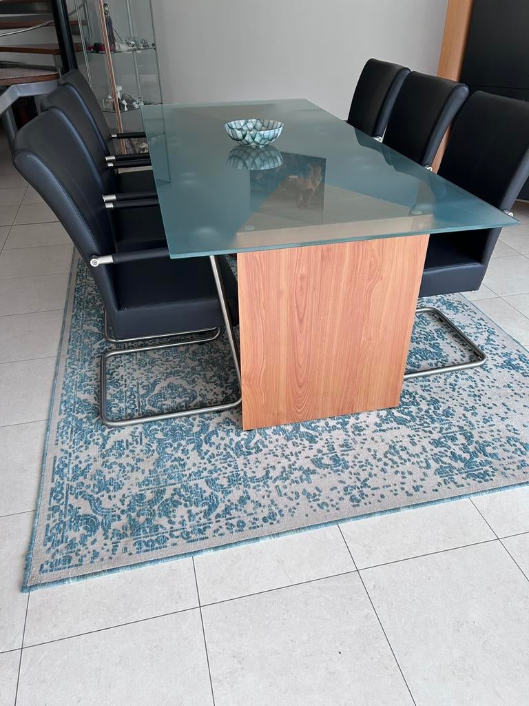 Moderne eettafel, Huis en Inrichting, Tafels | Eettafels, Ophalen, 100 tot 150 cm, 200 cm of meer, Vijf personen of meer