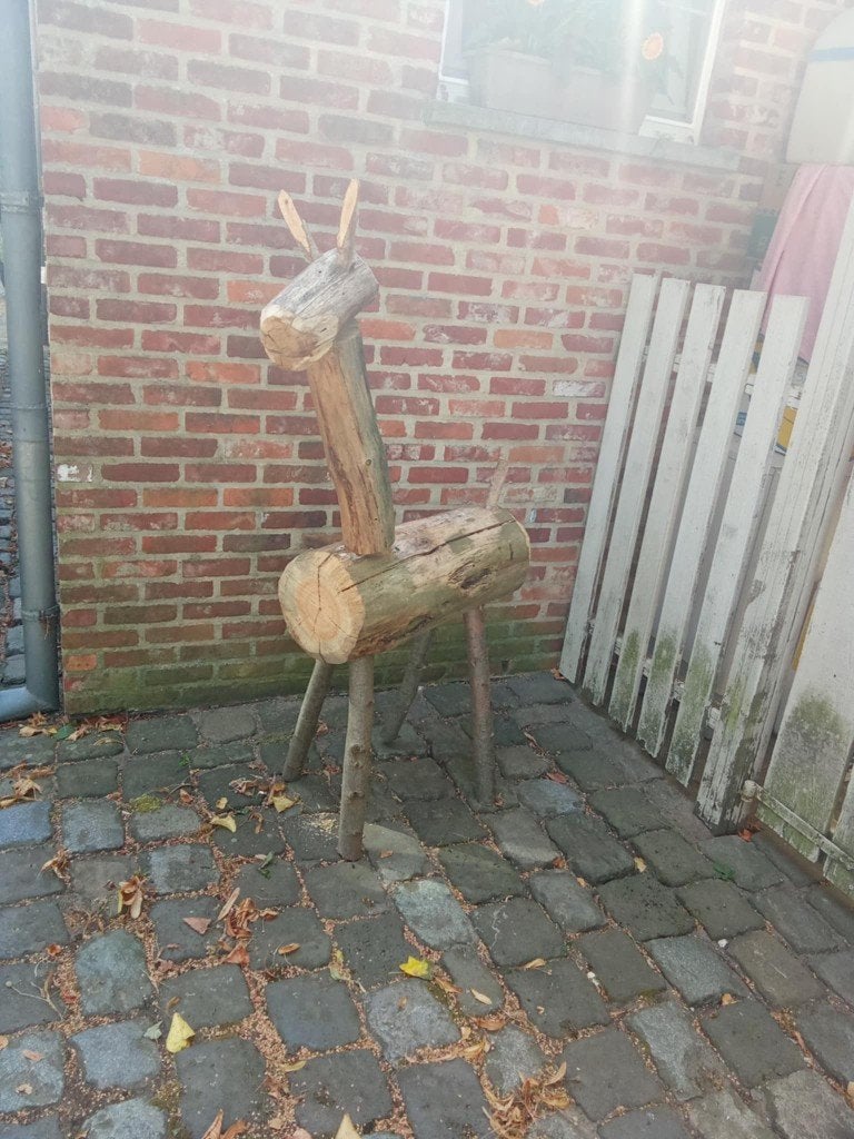 Handgemaakt hertje, Ophalen, Nieuw, Hout