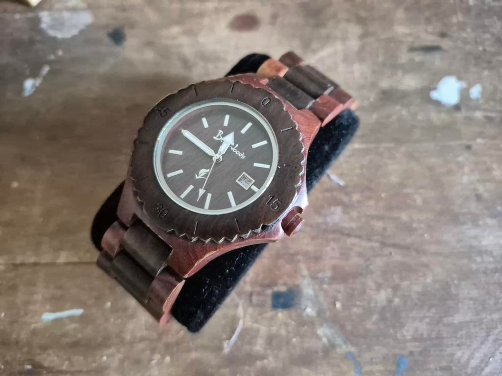 Houten horloge., Ophalen, Polshorloge, Overige materialen, Overige merken