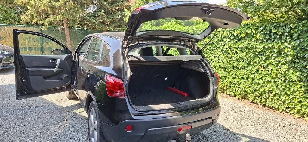 Zwarte Nissan Qashqai 2008, Zwart, Zwart, Leder, 5 deurs