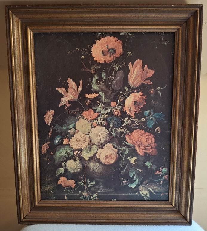 schilderij, Antiquités & Art, Peint à la main, Peinture à l'huile, Enlèvement, Fleurs