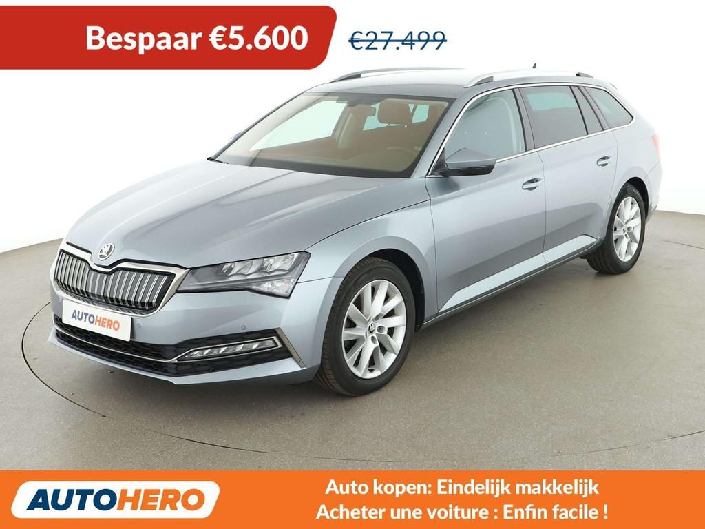 Skoda Superb 1.4 Plug-in Hybrid Ambition iV (bj 2021), Auto's, Skiluik, Stof, Gebruikt, 1395 cc