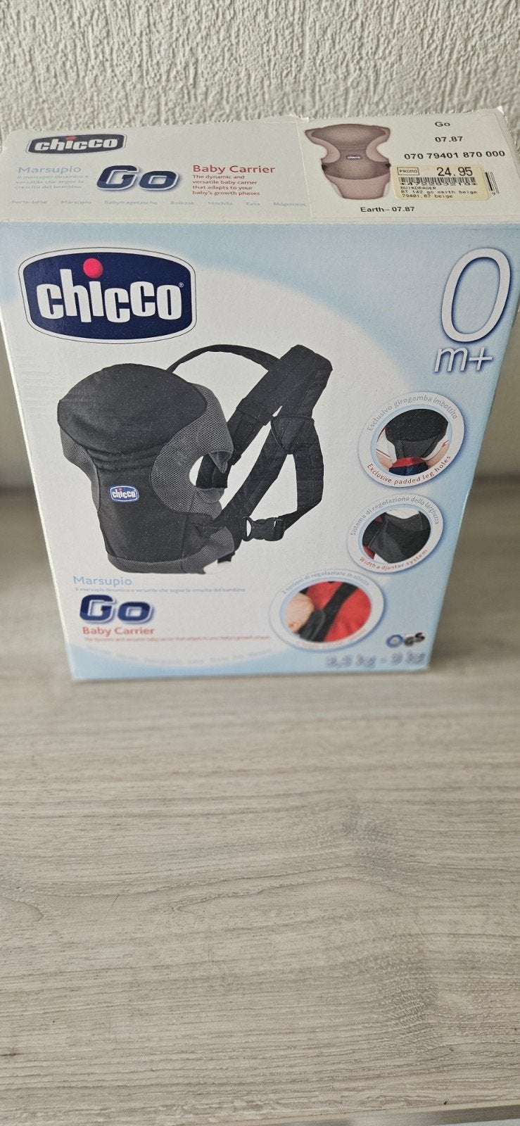 Chicco Go Baby Carrier draagzak - beige kleur (Earth), Kinderen en Baby's, Ophalen, Draagzak, Chicco